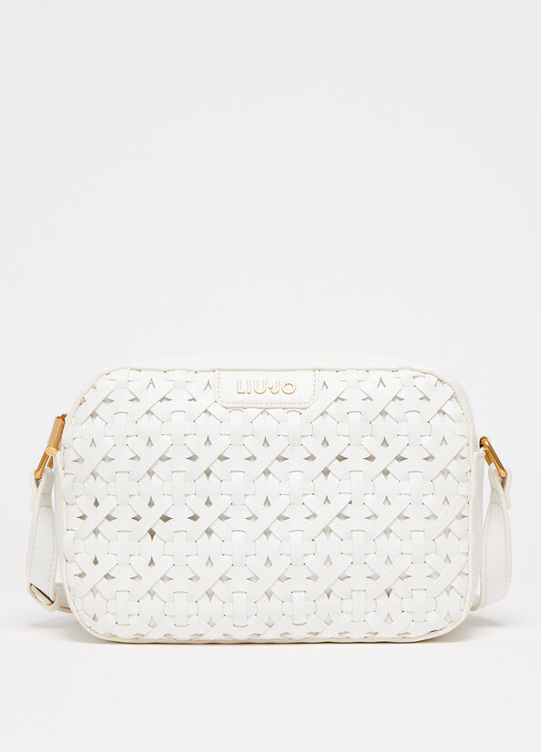 Borse A Tracolla Liu Jo Woven With Logo Donna Bianche | EGO-951346