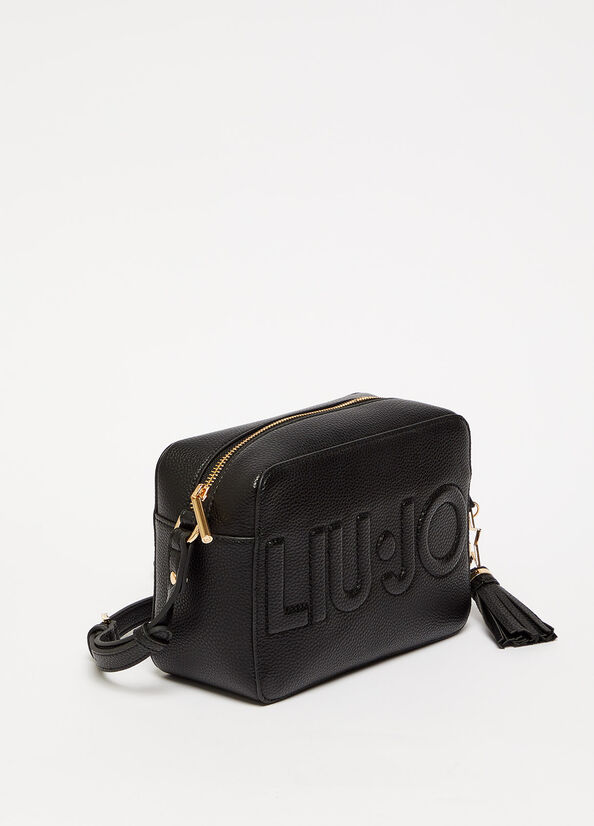 Borse Crossbody Liu Jo Crossbody With Maxi Logo Donna Nere | KTY-327156