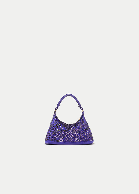 Borse Crossbody Liu Jo Mini Hobo With Gemstones Donna Viola | QSA-065413