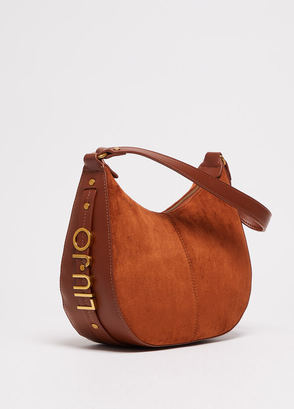 Borse Crossbody Liu Jo Scamosciate Donna Marroni | QVL-739684