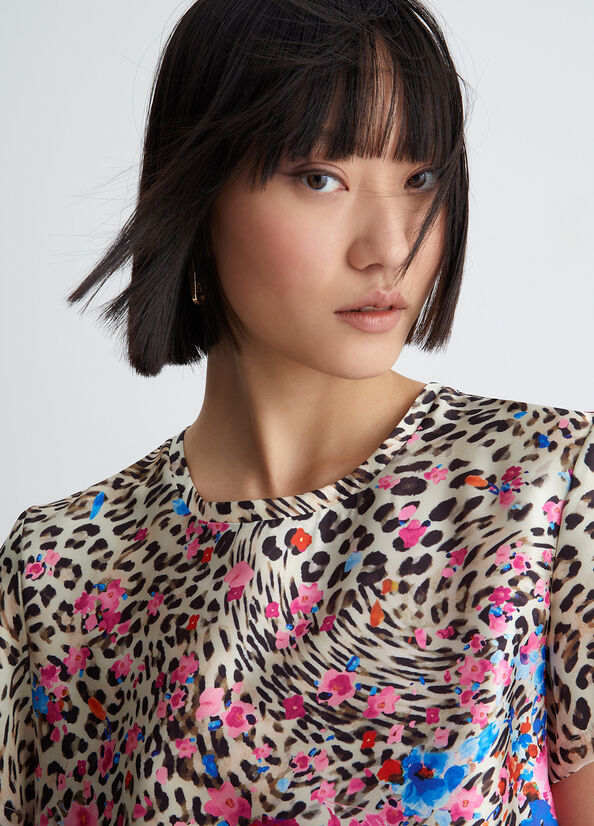 Camicie Liu Jo With Floral Animal-Print Donna Verdi | KZR-975401