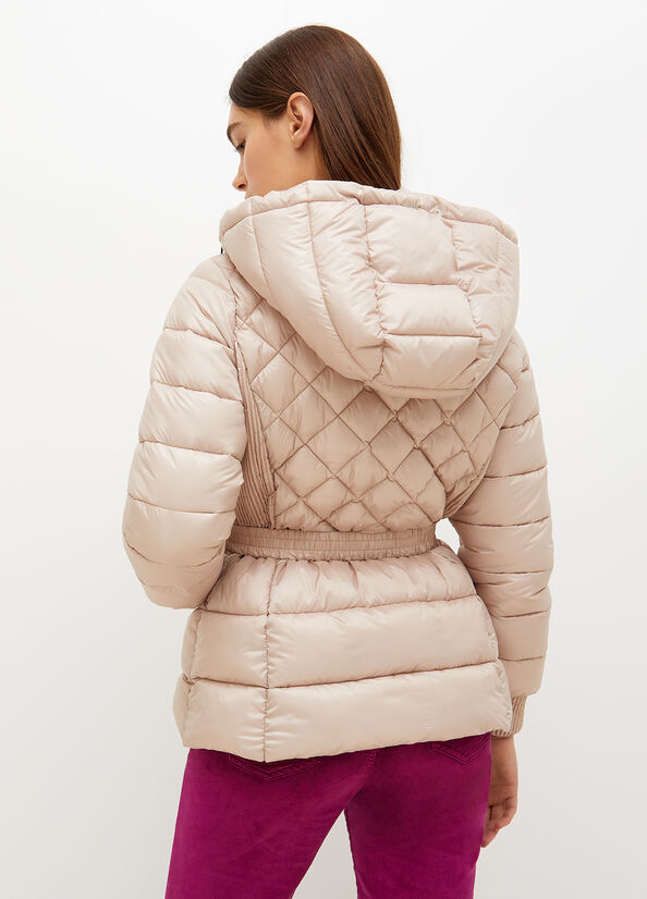 Cappotti Liu Jo Con Cappuccio, Eco-Friendly Gilet Donna Rosa Chiaro | ABI-403827