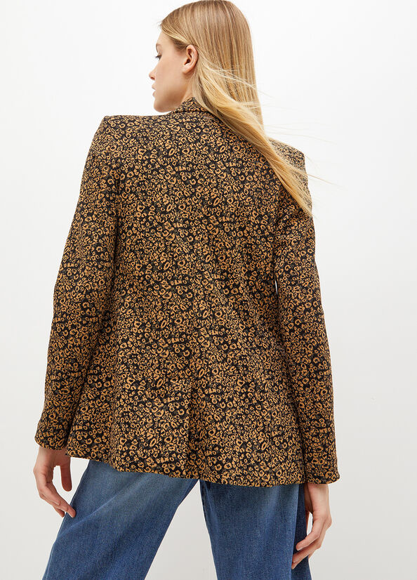 Giacca Liu Jo Animal-Print Jersey Blazer Donna Rame | FTY-530964