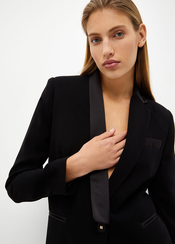 Giacca Liu Jo Crepe Blazer Donna Nere | MGJ-307216