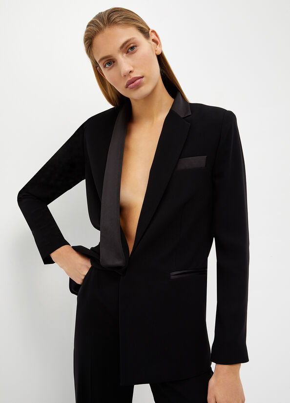 Giacca Liu Jo Crepe Blazer Donna Nere | MGJ-307216