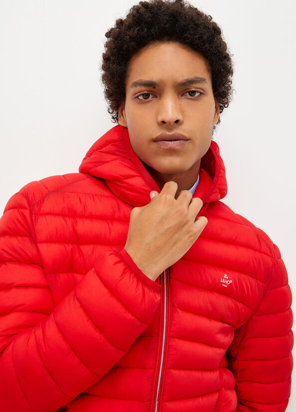 Giacca Liu Jo Imbottito With Hood Uomo Rosse | MZW-490761