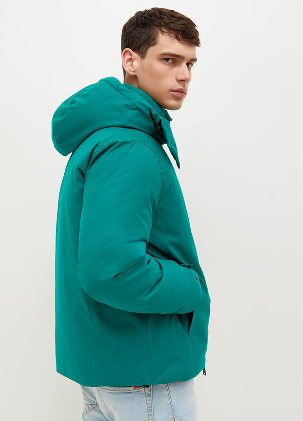 Giacca Liu Jo Imbottito With Hood Uomo Verde Acqua | KOS-423679