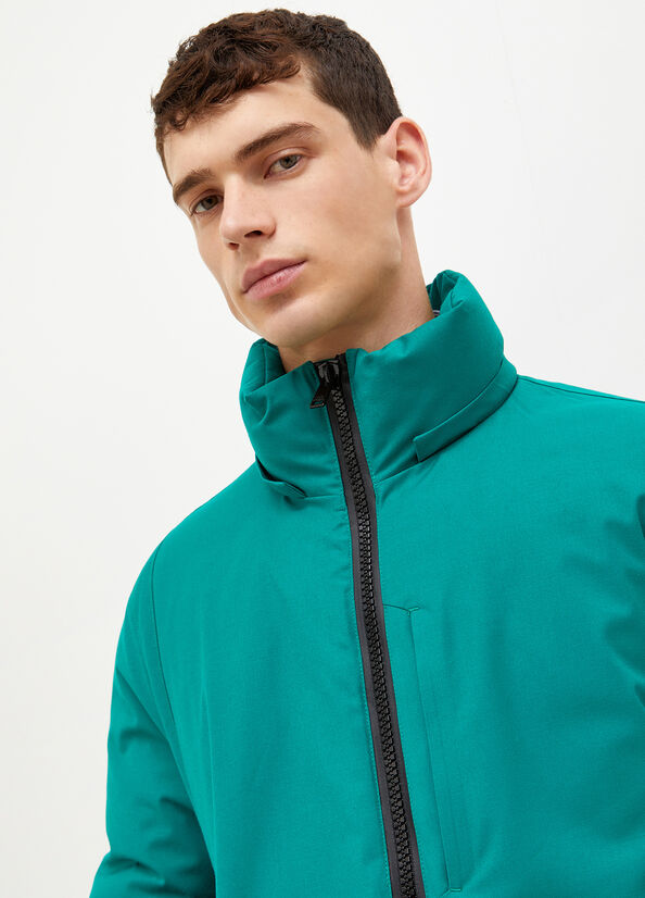 Giacca Liu Jo Imbottito With Hood Uomo Verde Acqua | KOS-423679