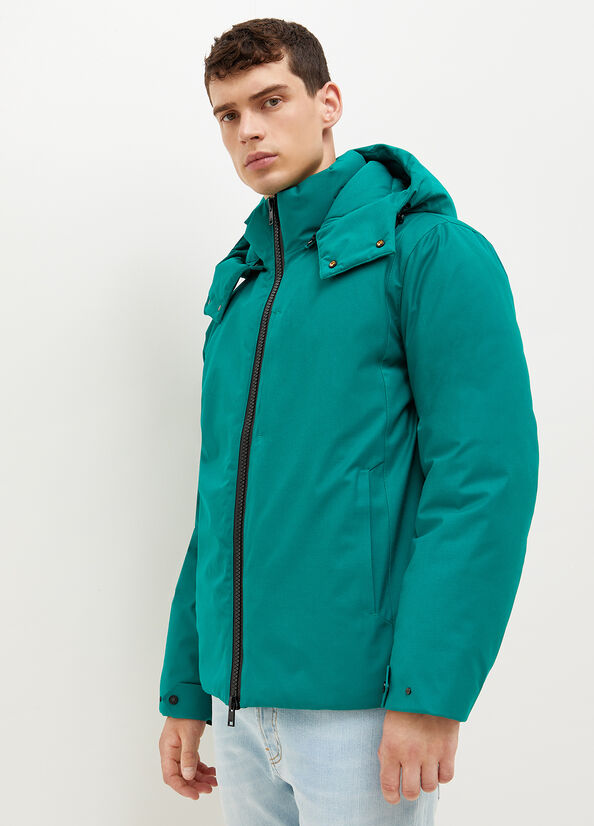 Giacca Liu Jo Imbottito With Hood Uomo Verde Acqua | KOS-423679