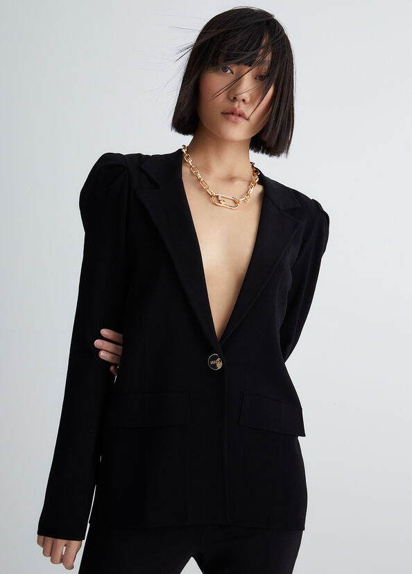 Giacca Liu Jo Single-Breasted Blazer Donna Nere | ZQV-914527