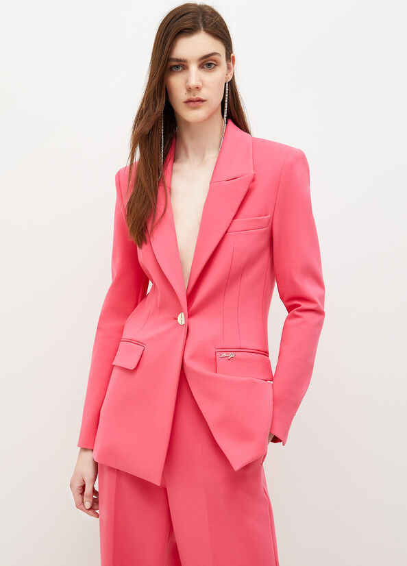 Giacca Liu Jo Stretch Viscose Blazer Donna Fucsia | SPX-152874