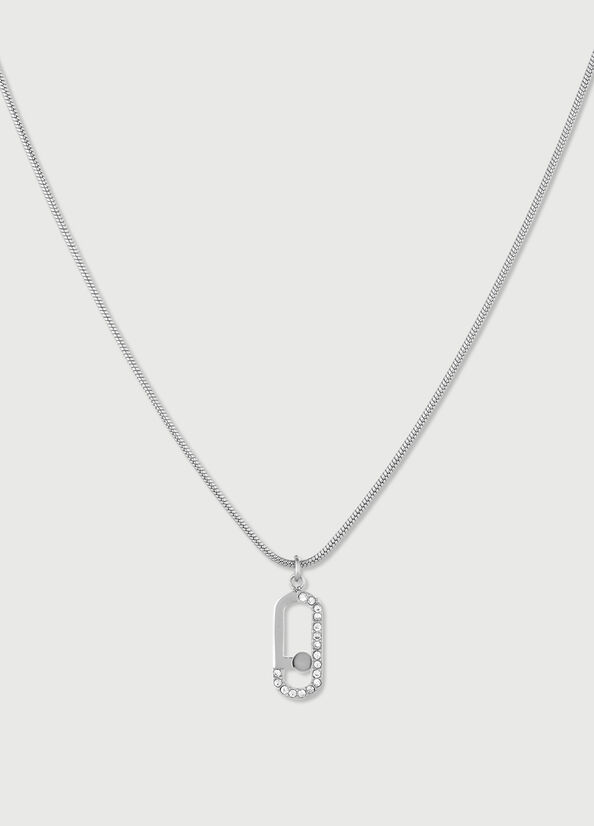 Gioielli Liu Jo Necklace With Logo Charm Donna Argento | JDT-821756