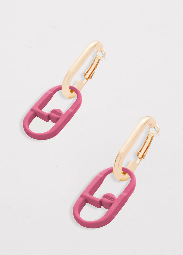 Gioielli Liu Jo Pendant Earrings With Monogram Donna Rosa | LGK-350487