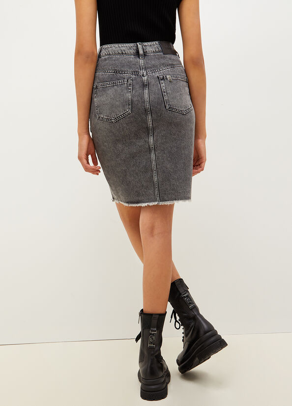 Gonne Liu Jo Denim With Pockets Donna Grigie | LSO-076342