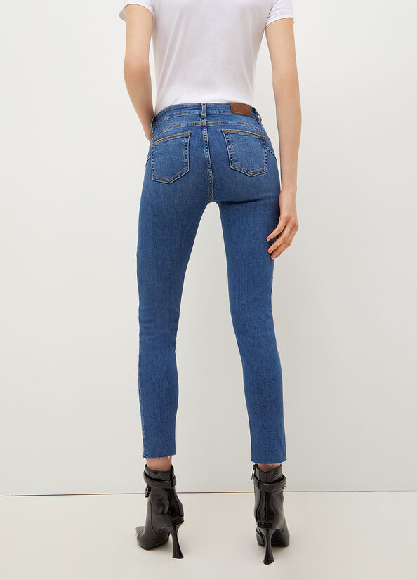 Jeans Skinny Liu Jo Used Effect Donna Blu | YNB-368571