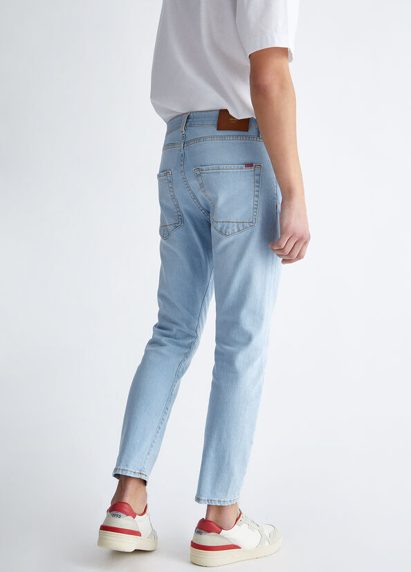 Jeans Slim Liu Jo Twisted Uomo Blu Chiaro | KFT-531946