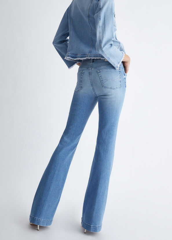 Jeans Straight Liu Jo Authentic Denim Donna Blu Chiaro | EVL-132546