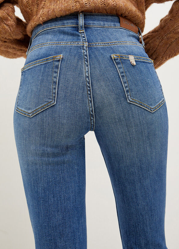 Jeans Straight Liu Jo Bottom Up Donna Blu | HBY-139024