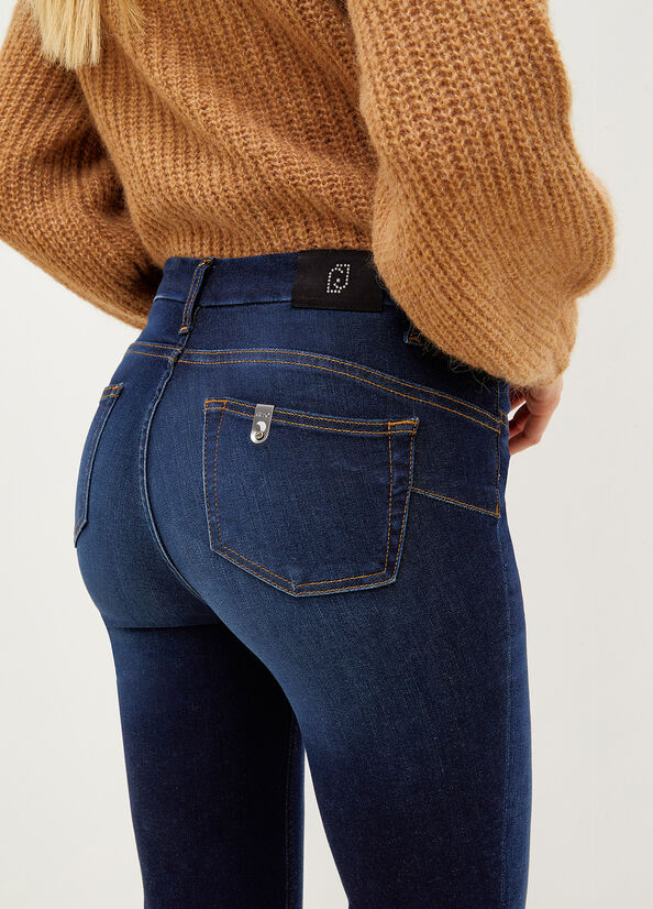 Jeans Straight Liu Jo Bottom Up Donna Blu | LMA-624975