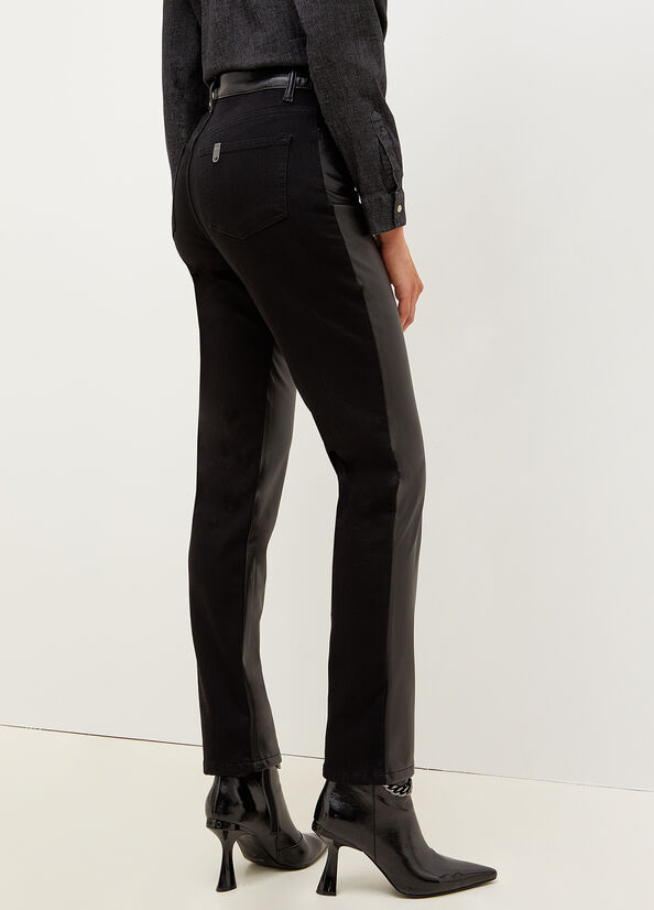 Jeans Straight Liu Jo Dritto In Fabric Donna Nere | NKF-187024