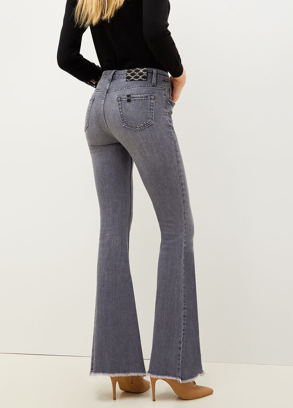 Jeans Straight Liu Jo Eco-Friendly Donna Grigie | KLU-267918