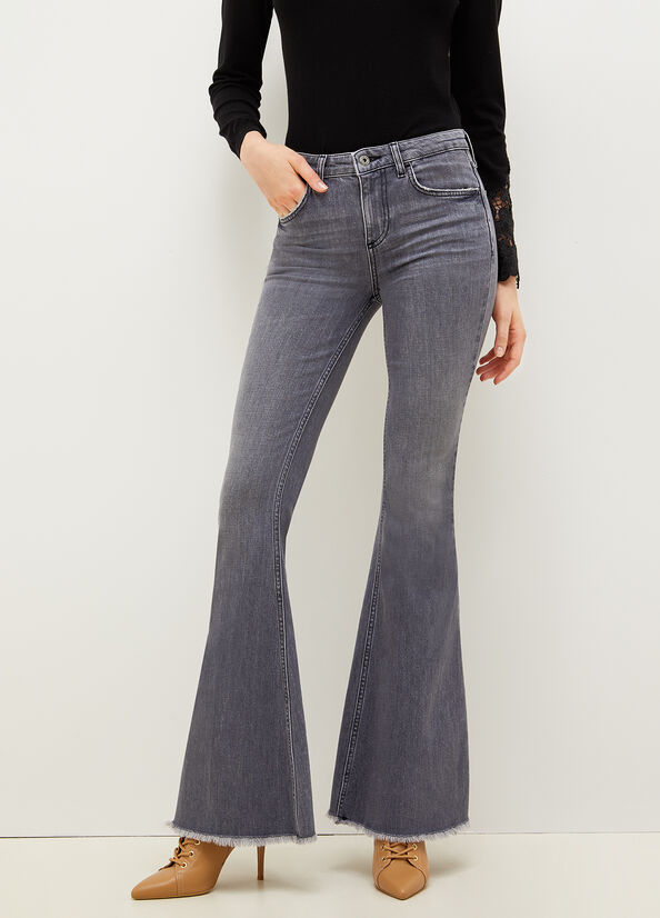 Jeans Straight Liu Jo Eco-Friendly Donna Grigie | KLU-267918