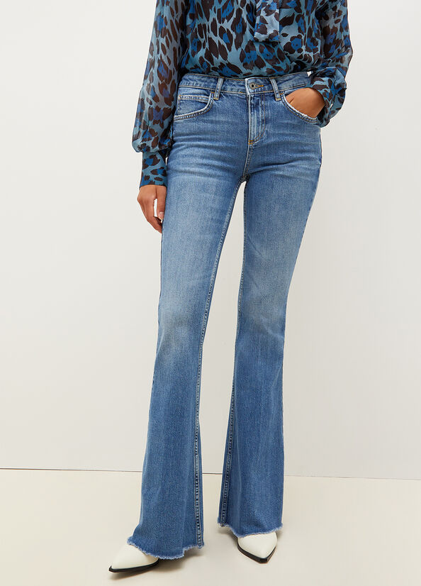 Jeans Straight Liu Jo Eco-Friendly Donna Blu | QRB-275941