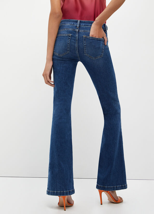 Jeans Straight Liu Jo Stretch Denim Donna Blu | MTV-392485