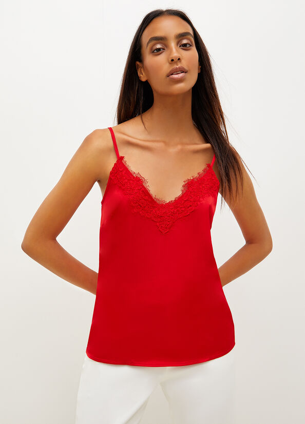 Magliette Liu Jo Satin Lingerie Donna Rosse | YWB-843672