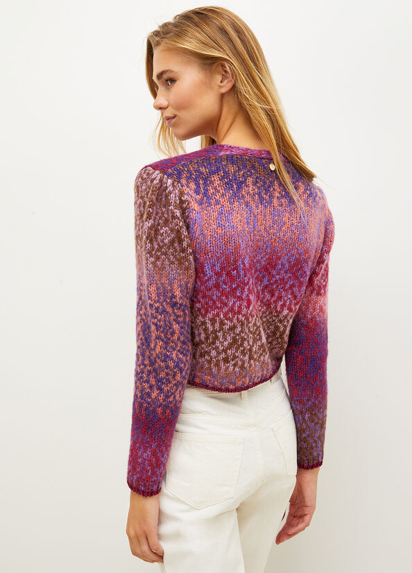 Maglioni Liu Jo Alpaca Blend Cardigan Donna Viola | ZVB-468509