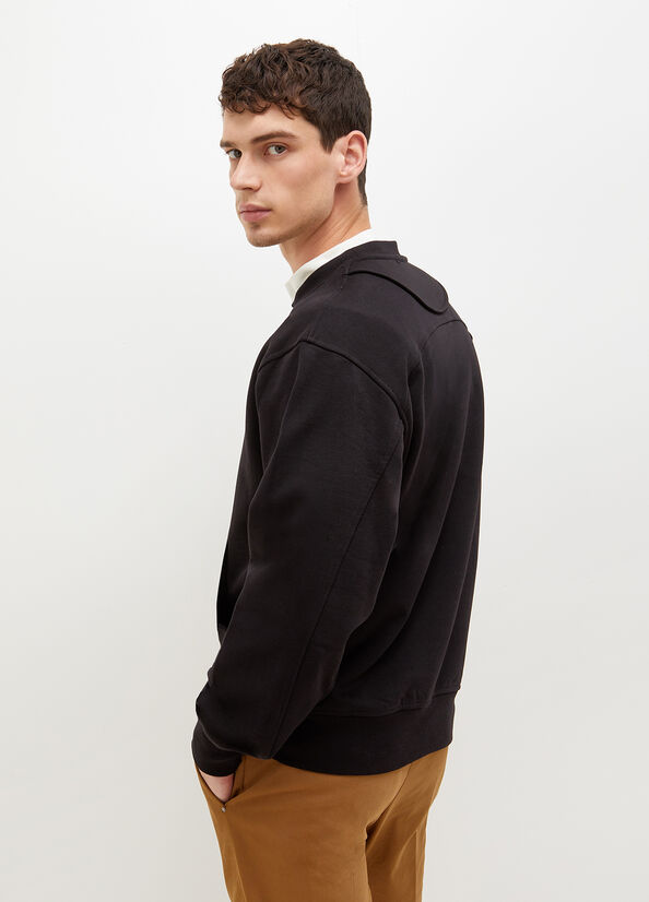 Maglioni Liu Jo Crew Neck Uomo Nere | VRQ-431208