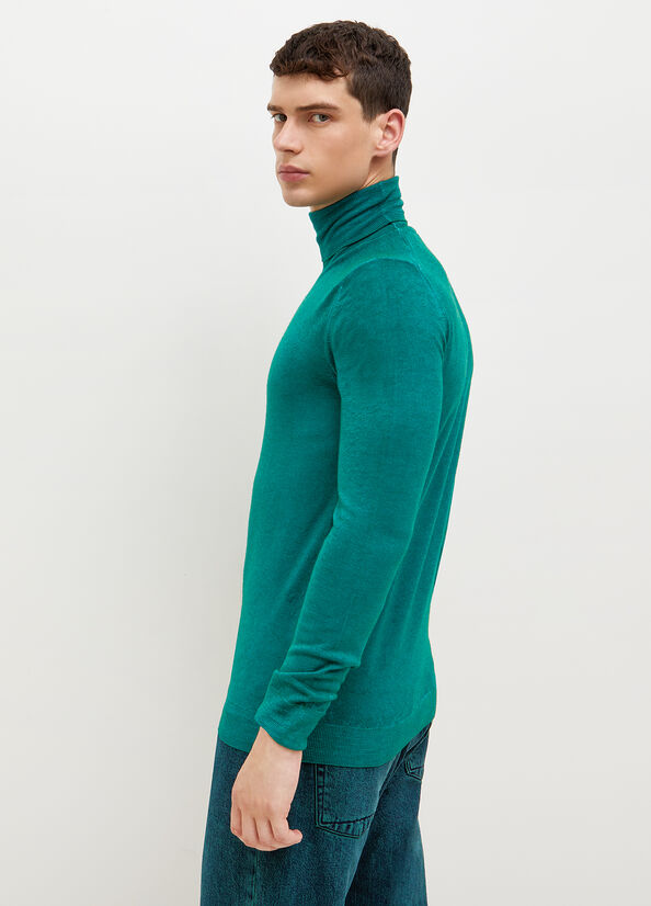 Maglioni Liu Jo Pure Turtleneck Uomo Verdi | NQK-358290