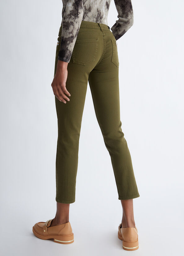 Pantaloni Liu Jo Bottom Up Donna Verde Oliva | XKC-795410