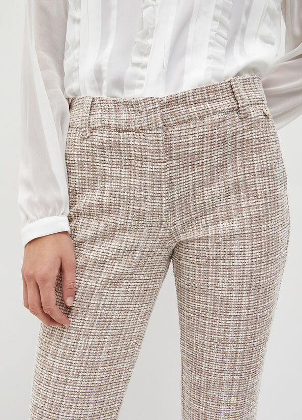 Pantaloni Liu Jo Check In Mat Donna Marroni | BRZ-849536