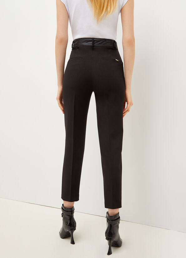 Pantaloni Liu Jo Cropped With Donna Nere | VAE-034786