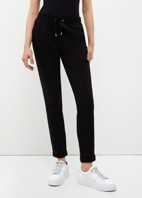 Pantaloni Liu Jo Eco-Friendly Jogging Donna Nere | CLT-740328