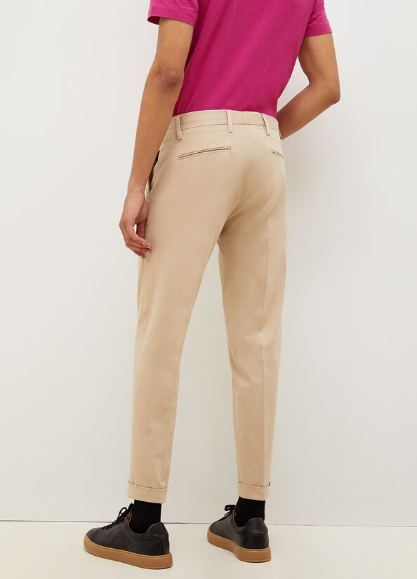 Pantaloni Liu Jo Regular Fit Chinos Uomo Beige | BKV-976312