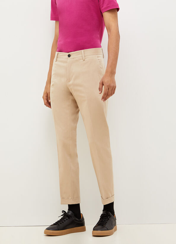 Pantaloni Liu Jo Regular Fit Chinos Uomo Beige | BKV-976312