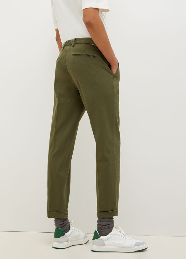 Pantaloni Liu Jo Regular Fit Chinos Uomo Verdi | QVS-680715