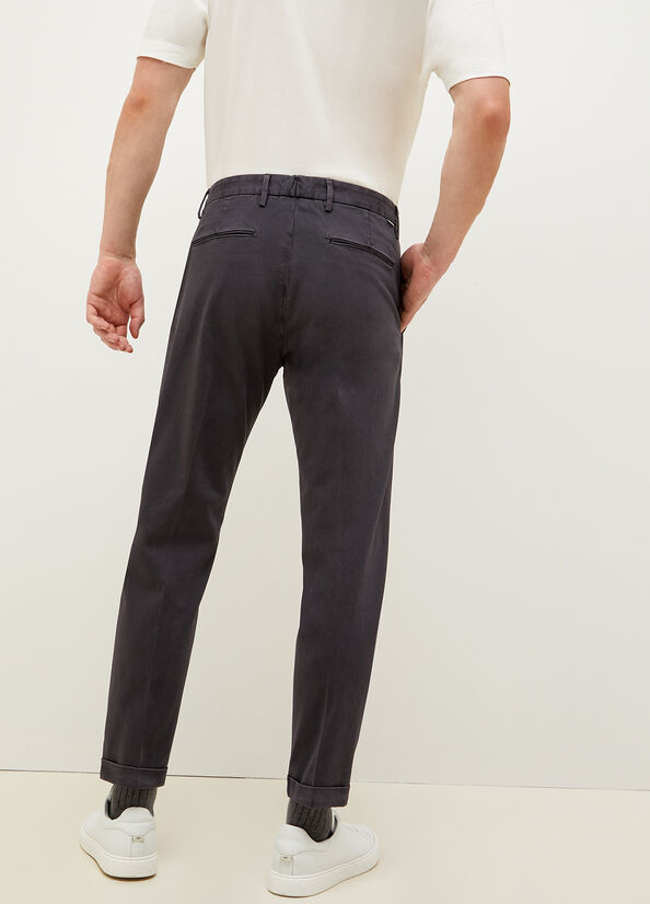 Pantaloni Liu Jo Regular Fit Chinos Uomo Grigie Scuro | RAZ-819572