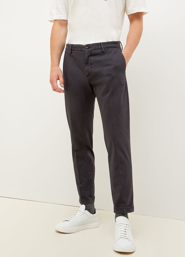 Pantaloni Liu Jo Regular Fit Chinos Uomo Grigie Scuro | RAZ-819572