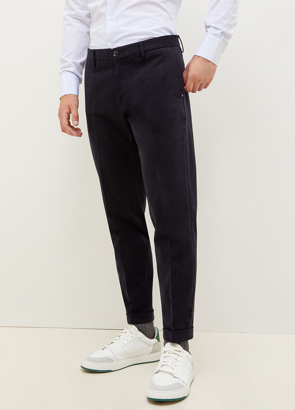 Pantaloni Liu Jo Regular Fit Chinos Uomo Blu Scuro | YHT-483215