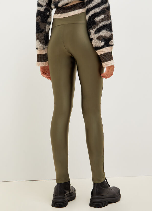 Pantaloni Liu Jo Stretch Jersey Leggings Donna Verdi | HCE-345680