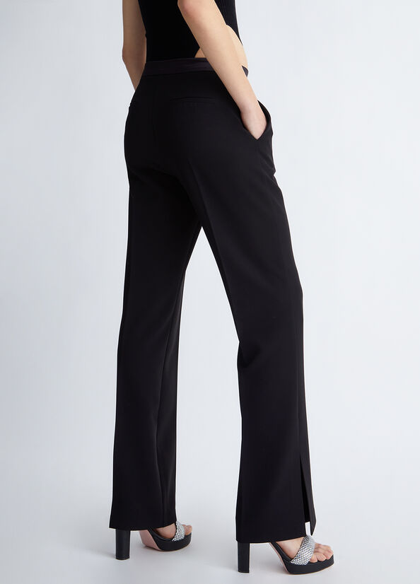 Pantaloni Liu Jo Stylish With Slits Donna Nere | ELK-385714