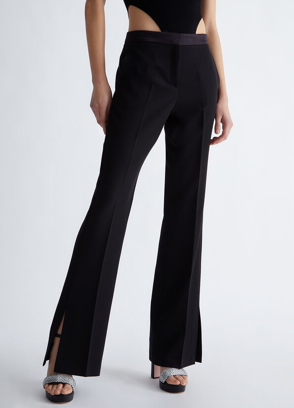 Pantaloni Liu Jo Stylish With Slits Donna Nere | ELK-385714