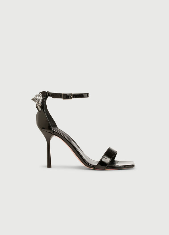 Sandali Liu Jo Verniciata Pelle With Stiletto Heel Donna Nere | ZFW-468031