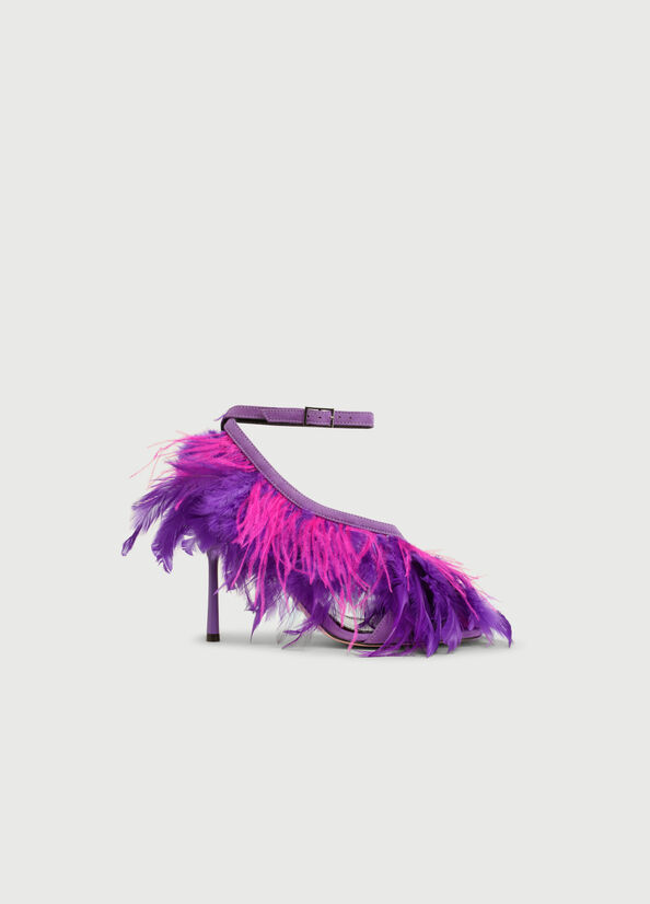 Sandali Liu Jo With Heel And Feathers Donna Viola | UME-513289