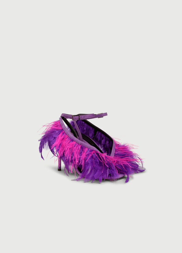 Sandali Liu Jo With Heel And Feathers Donna Viola | UME-513289