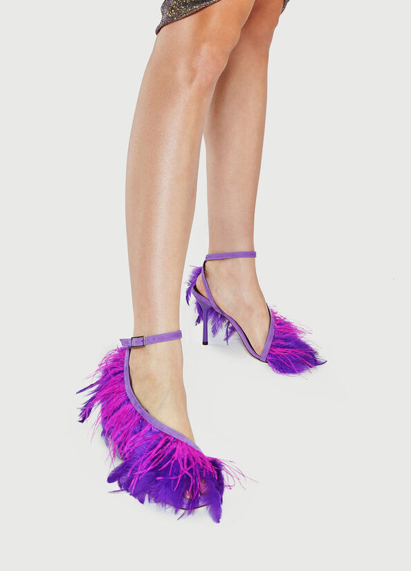 Sandali Liu Jo With Heel And Feathers Donna Viola | UME-513289