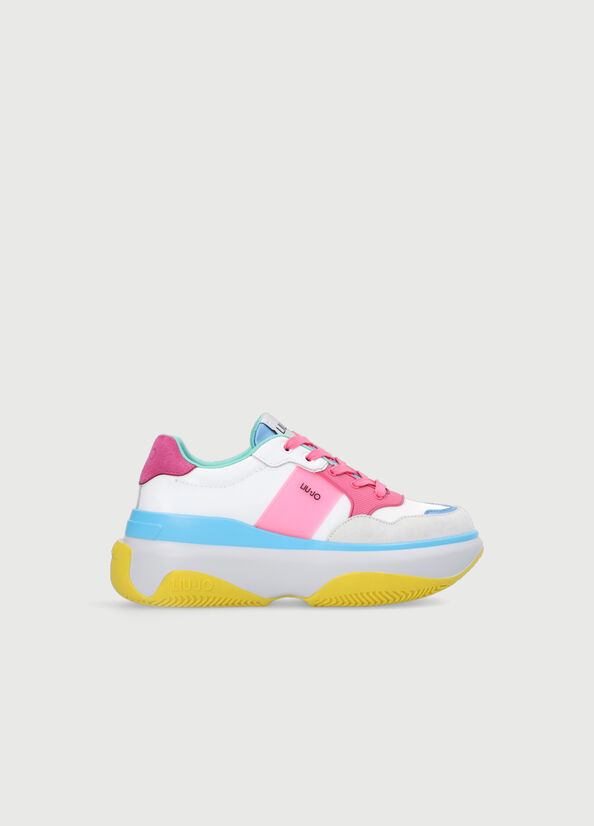 Scarpe Da Ginnastica Liu Jo Grosso Multicoloured Donna Rosa | GKO-956801